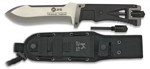 Nóż K25 Czarny cichy nóż Flint H model 32070