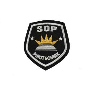 Naszywka Policja SOP Pirotechnik z rzepem czarna
