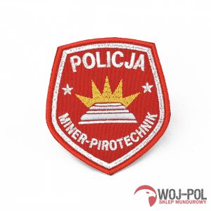 Emblemat Policja miner pirotechnik z rzepem czerwona