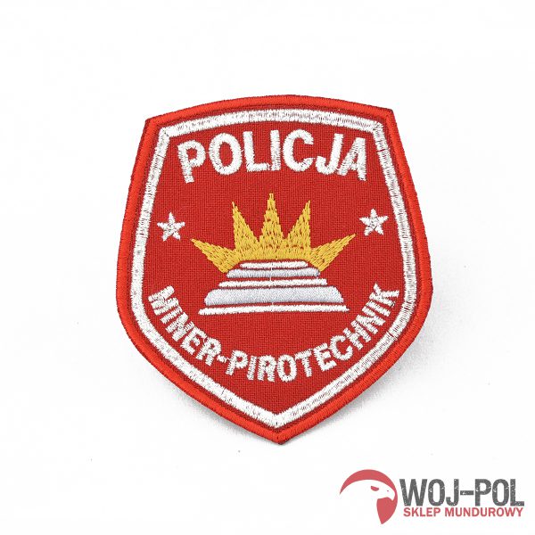 Emblemat Policja miner pirotechnik bez rzepa czerwona