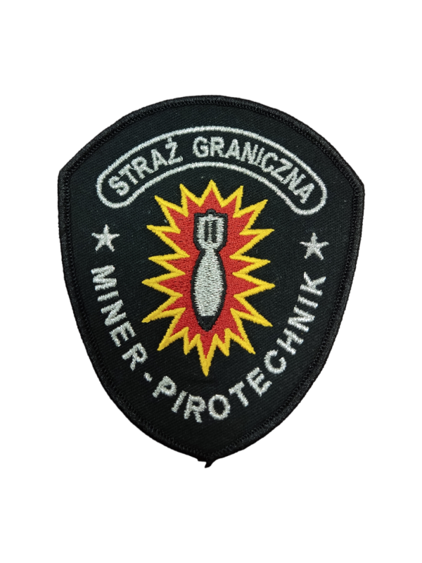 Naszywka -  emblemat Straży Granicznej Miner - Pirotechnik