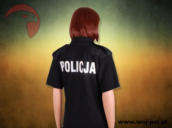 Koszulka POLO czarna POLICJA