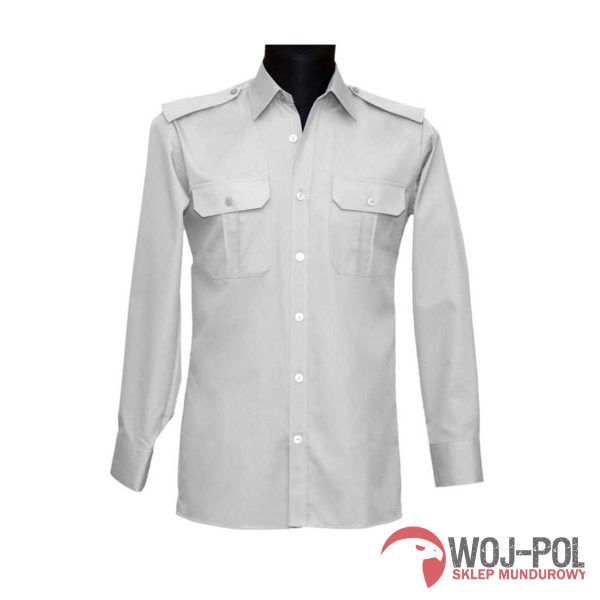 Koszulo-bluza oficerska 310/MON kolor biały z długim rękawem