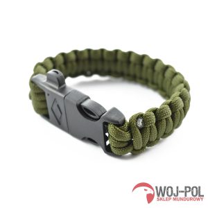 Bransoletka Survival PARACORD kamuflaż olive
