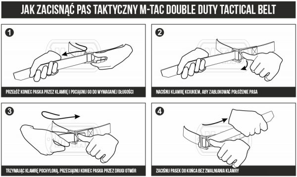 M-Tac Pas Double Duty Tactical Belt, czarny