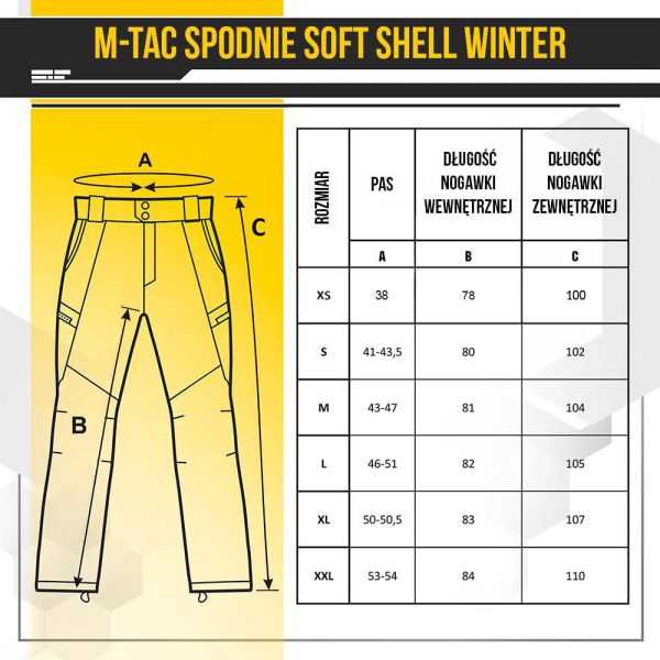M-Tac spodnie Soft Shell Winter, Olive